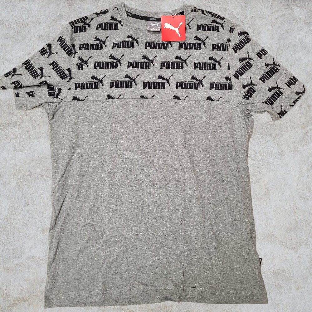 Rare Puma Authentic Repetition Blocked Men’s XL White T-shirt